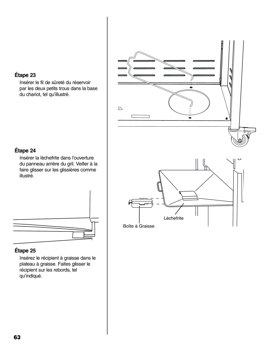 Brinkmann Madison owner manual Lèchefrite Boîte à Graisse 