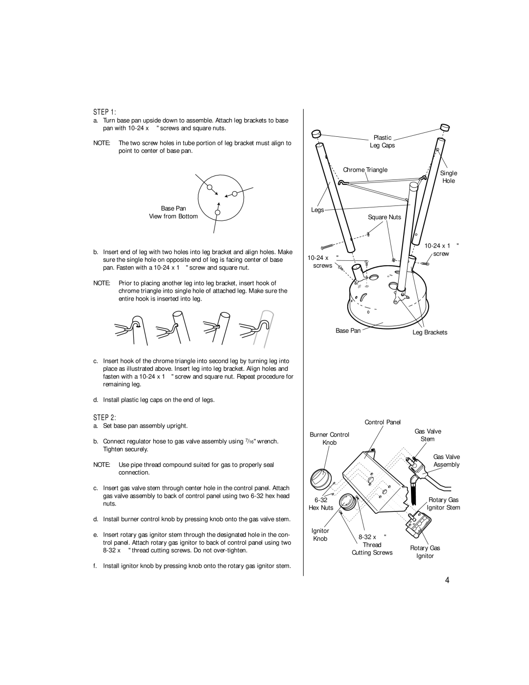 Brinkmann OUTDOOR GAS COOKER owner manual Step 