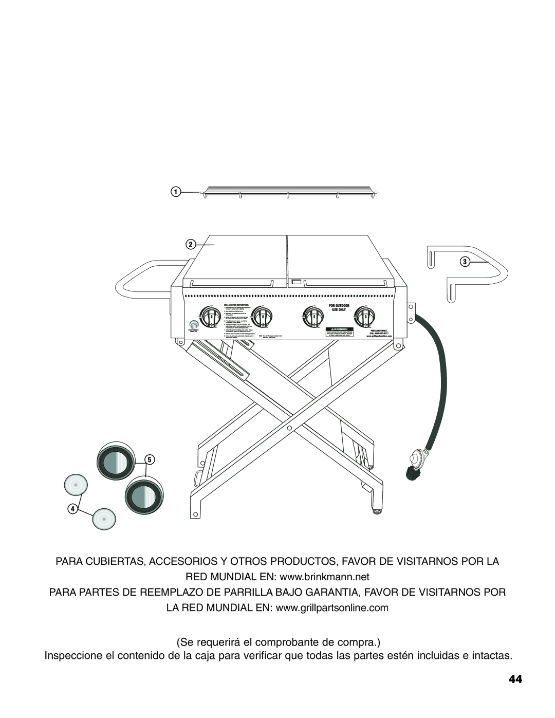 Brinkmann Portable Tailgate Gas Grill owner manual 