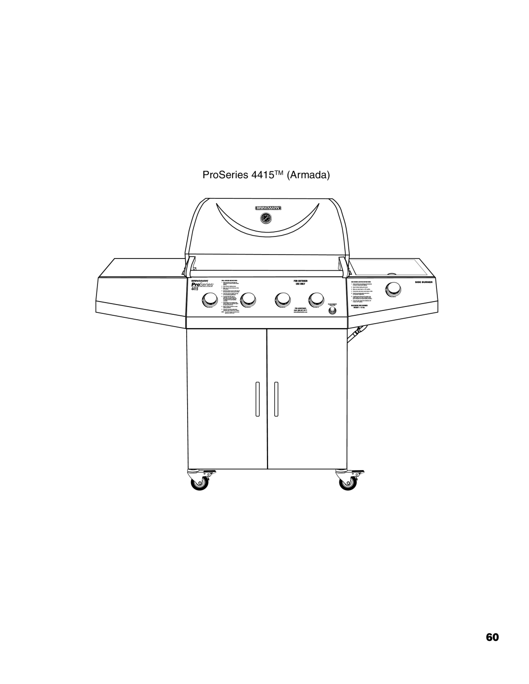 Brinkmann owner manual ProSeries 4415TM Armada 