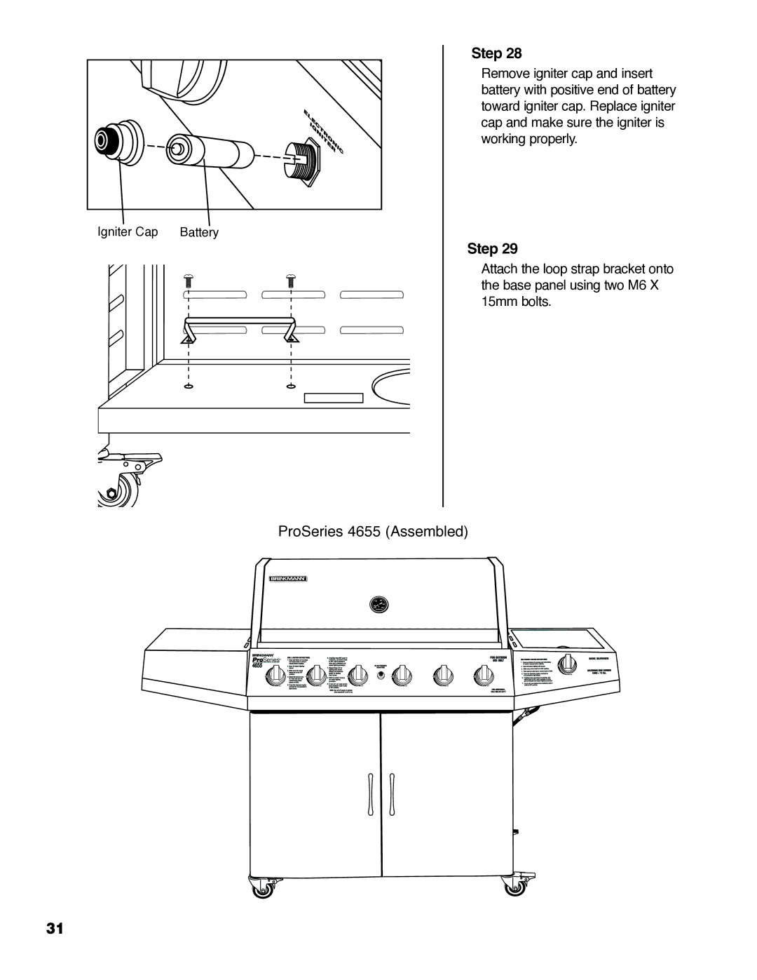 Brinkmann owner manual ProSeries 4655 Assembled 