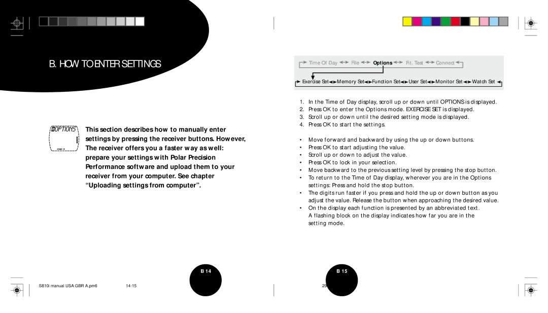 Brinkmann S810I user manual HOW to Enter Settings 