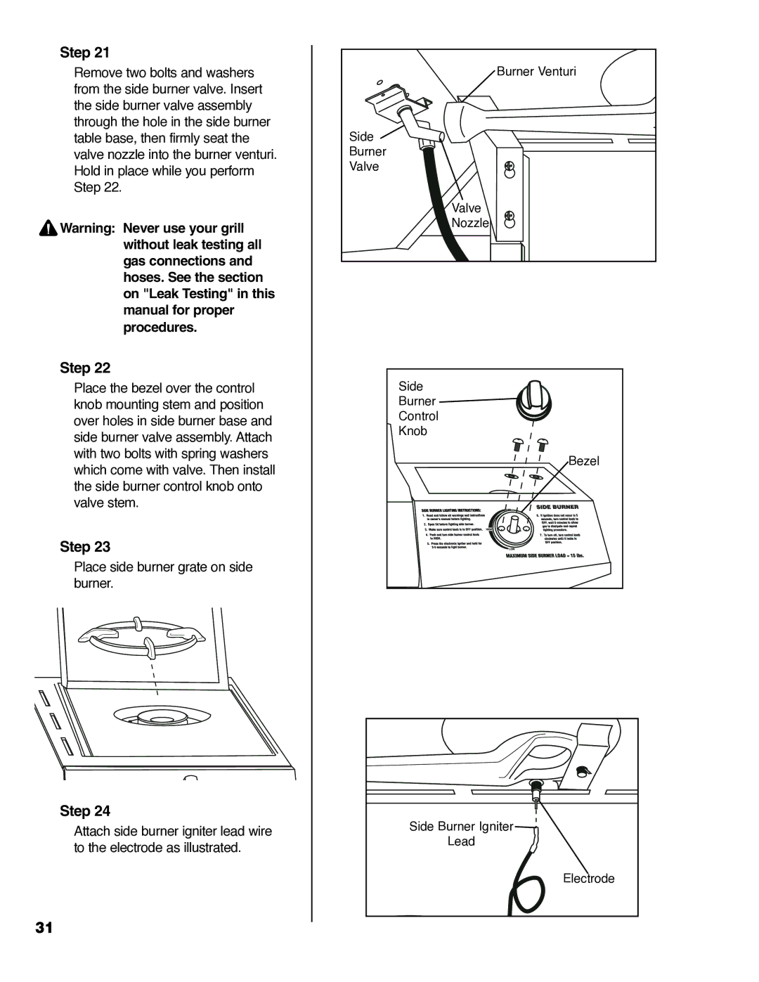 Brinkmann Series 4445 owner manual Remove two bolts and washers 