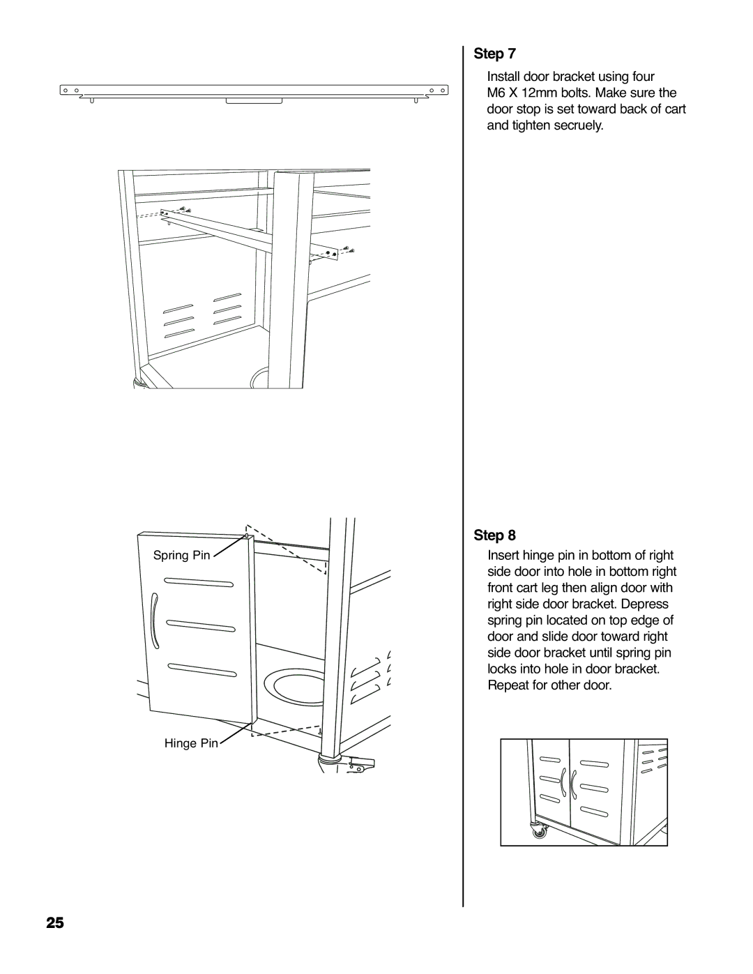 Brinkmann Series 4615 owner manual Spring Pin Hinge Pin 