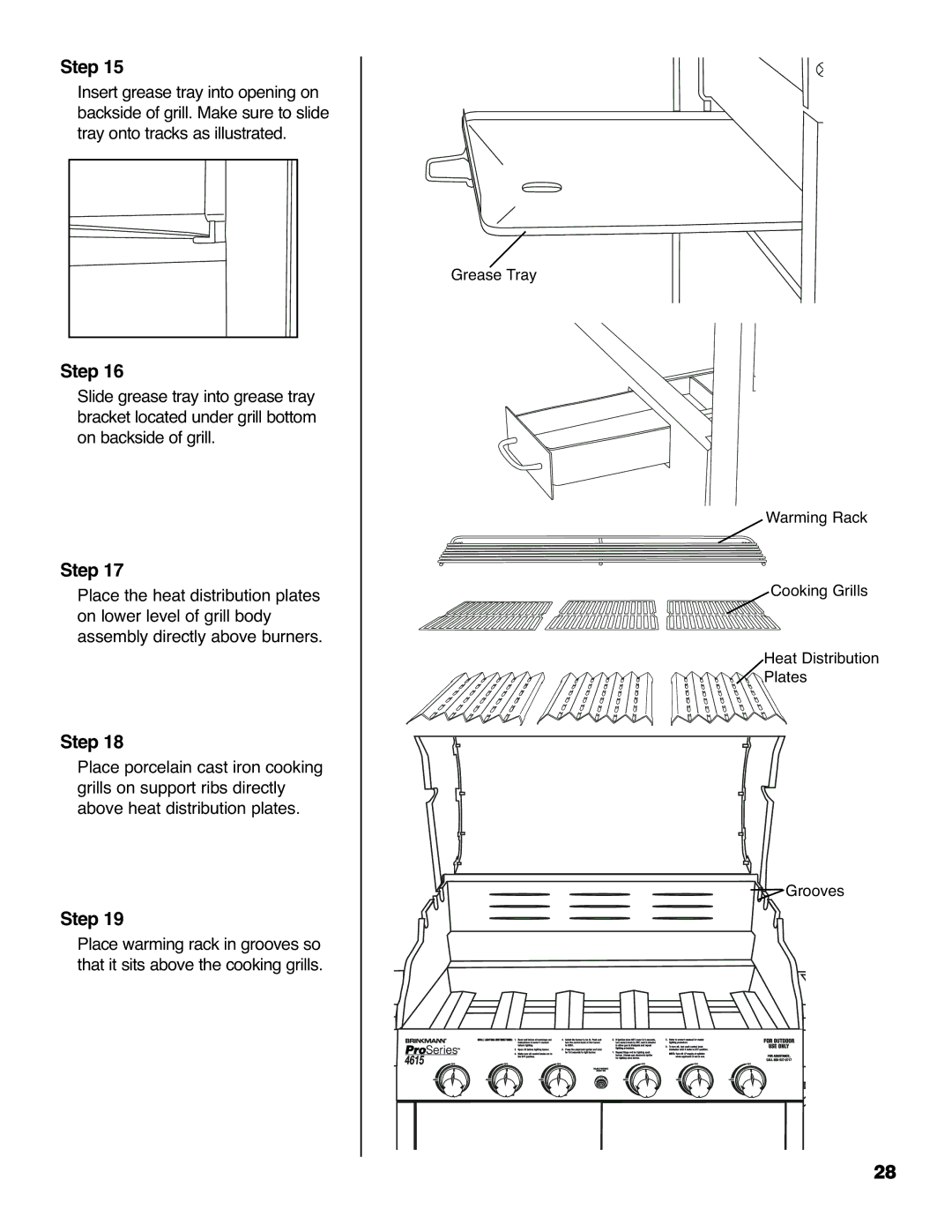 Brinkmann Series 4615 owner manual Step 