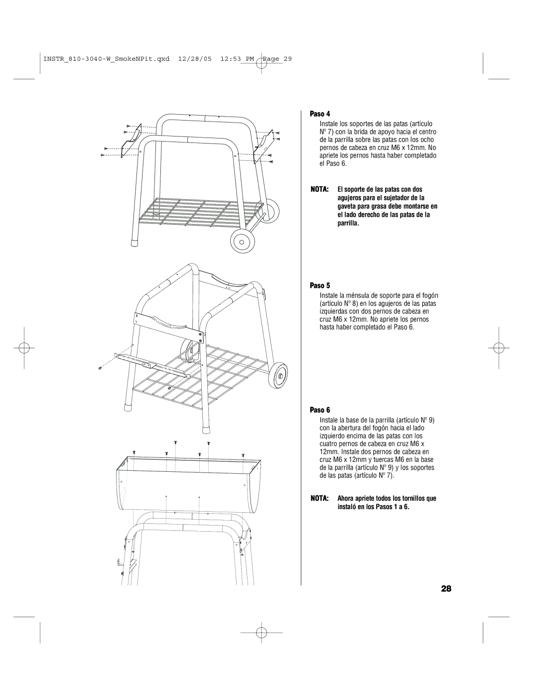 Brinkmann Smoke'n Pit owner manual Paso 