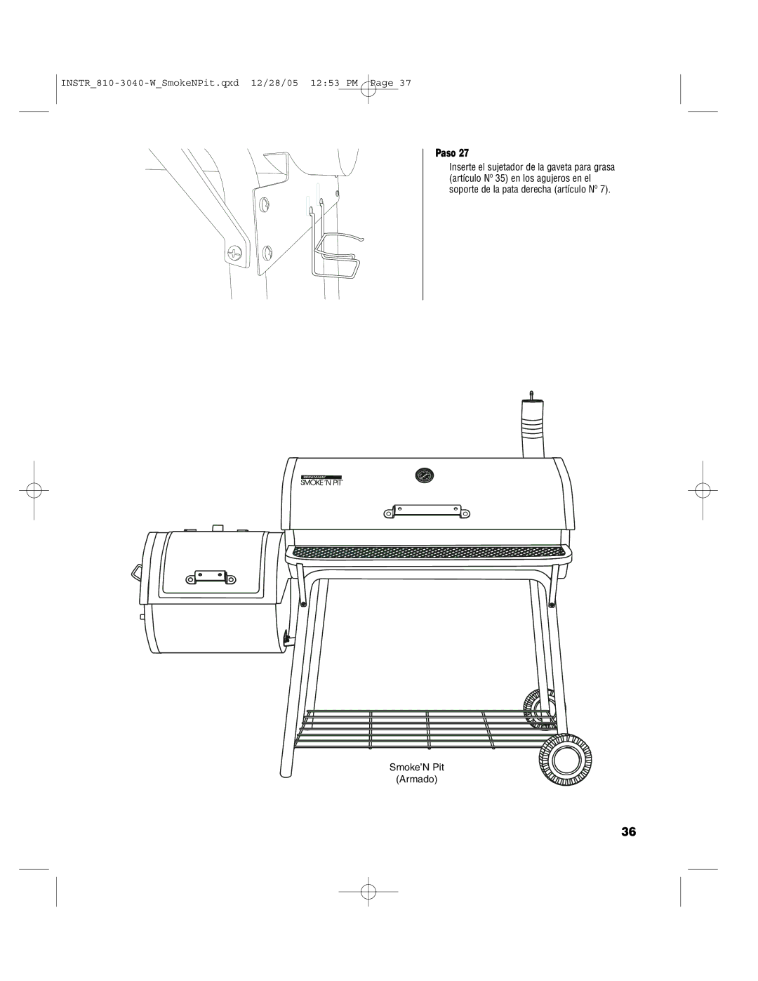 Brinkmann Smoke'n Pit owner manual Smoke’N Pit Armado 