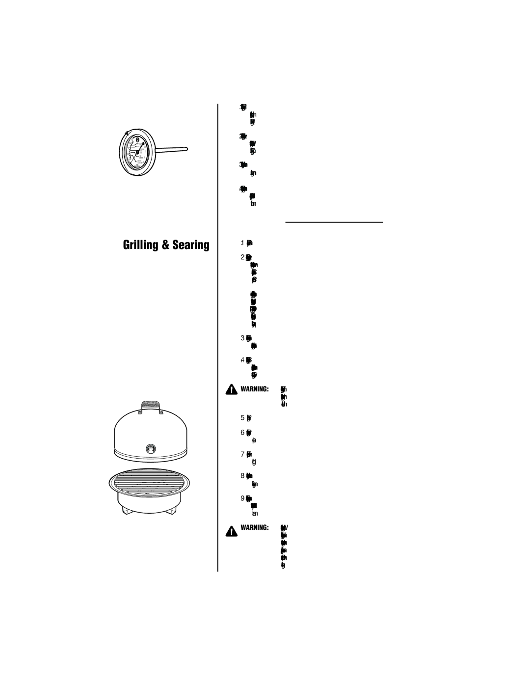 Brinkmann Smoker owner manual Grilling & Searing 