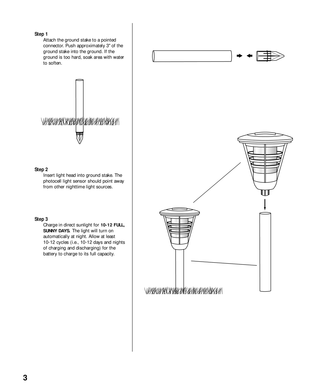 Brinkmann Solar Garden Accent Lights owner manual Step 