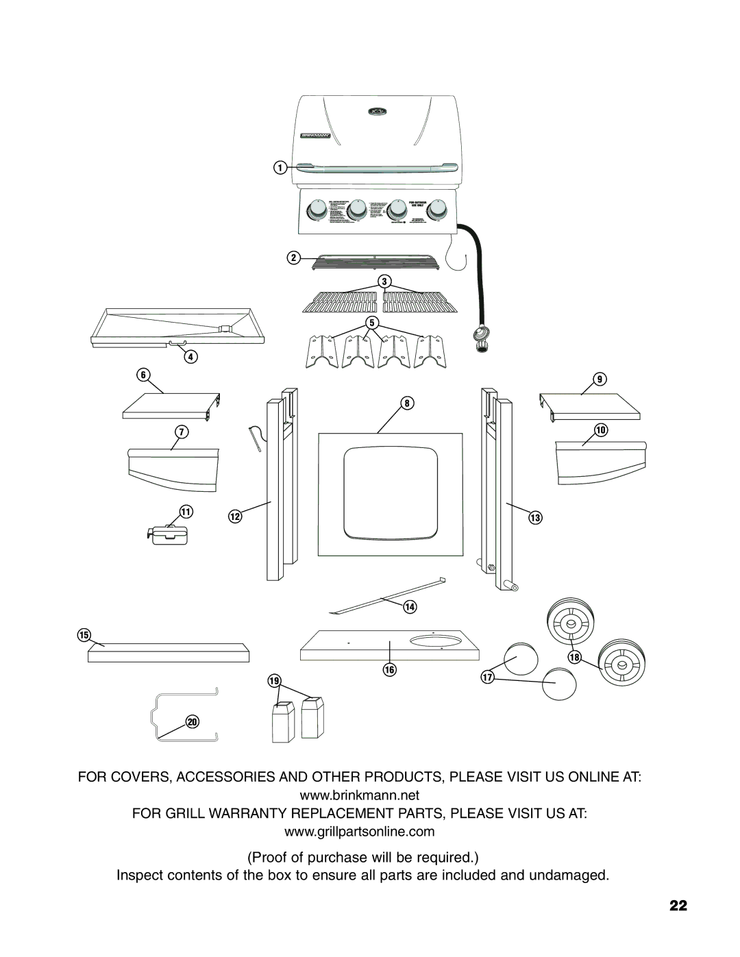 Brinkmann Stainless Steel 4 Burner Gas Grill owner manual 