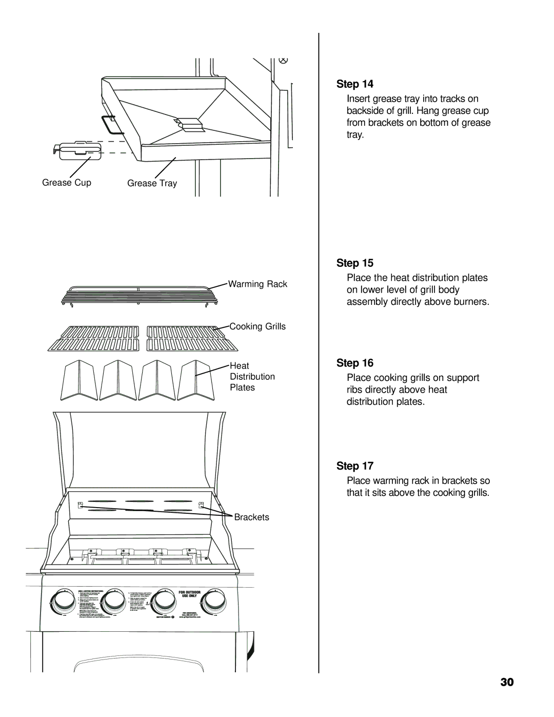 Brinkmann Stainless Steel 4 Burner Gas Grill owner manual Step 