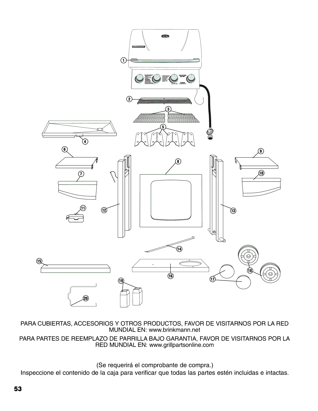 Brinkmann Stainless Steel 4 Burner Gas Grill owner manual 