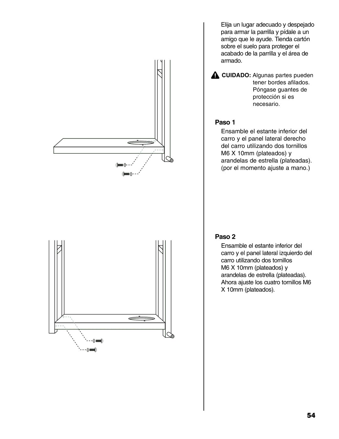 Brinkmann Stainless Steel 4 Burner Gas Grill owner manual Paso 