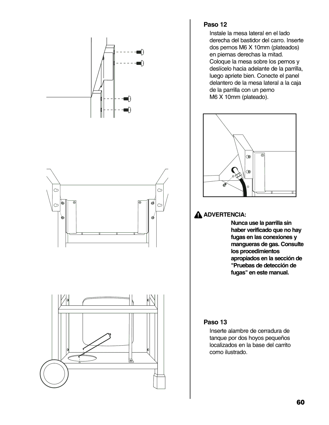 Brinkmann Stainless Steel 4 Burner Gas Grill owner manual Advertencia 