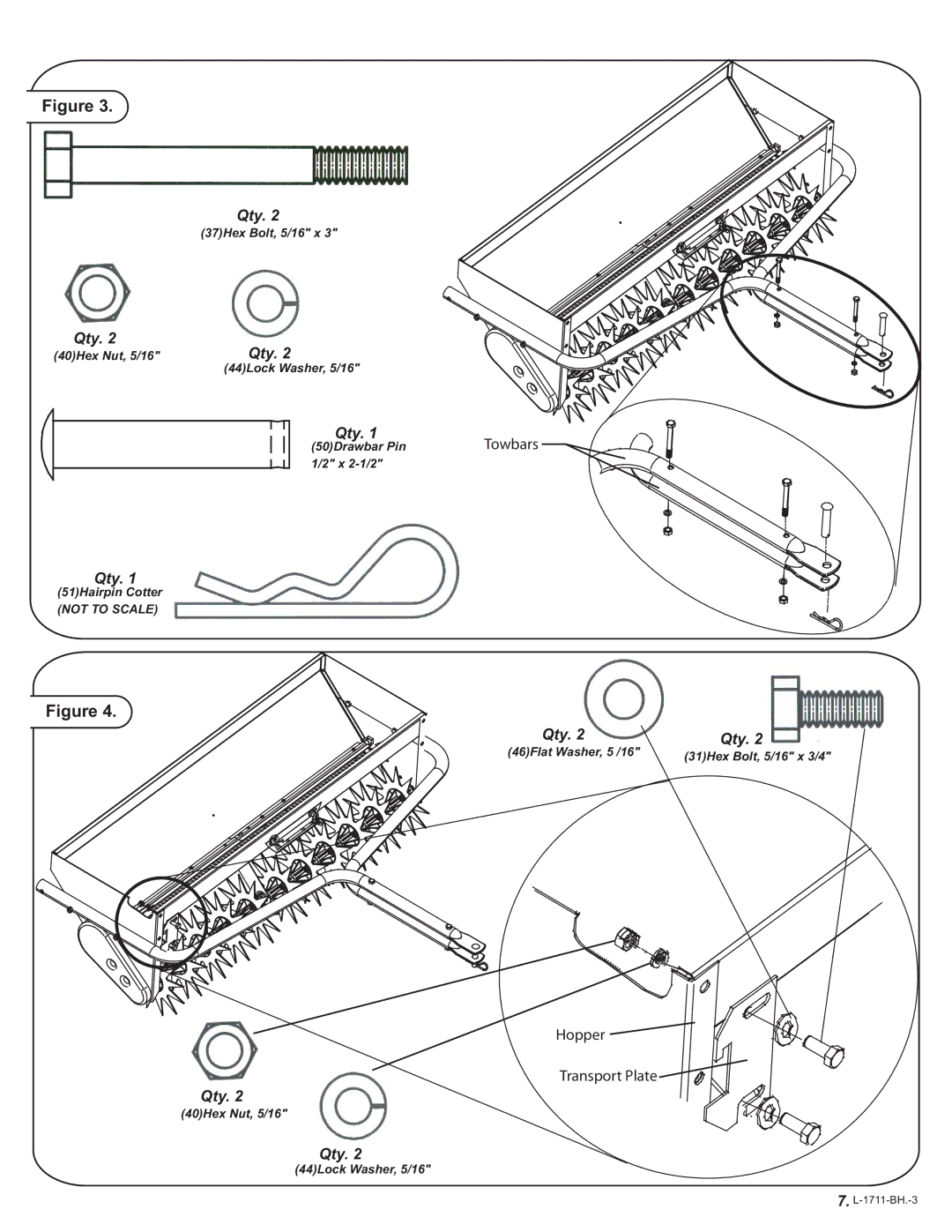 Brinly-Hardy AS-30 BH, AS-40 BH owner manual Hopper Transport Plate 