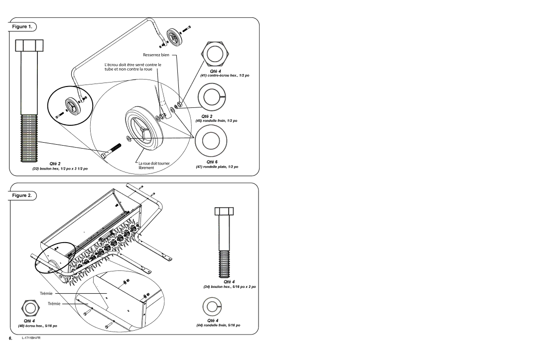 Brinly-Hardy AS-40 BH, AS-30 BH owner manual Qté 