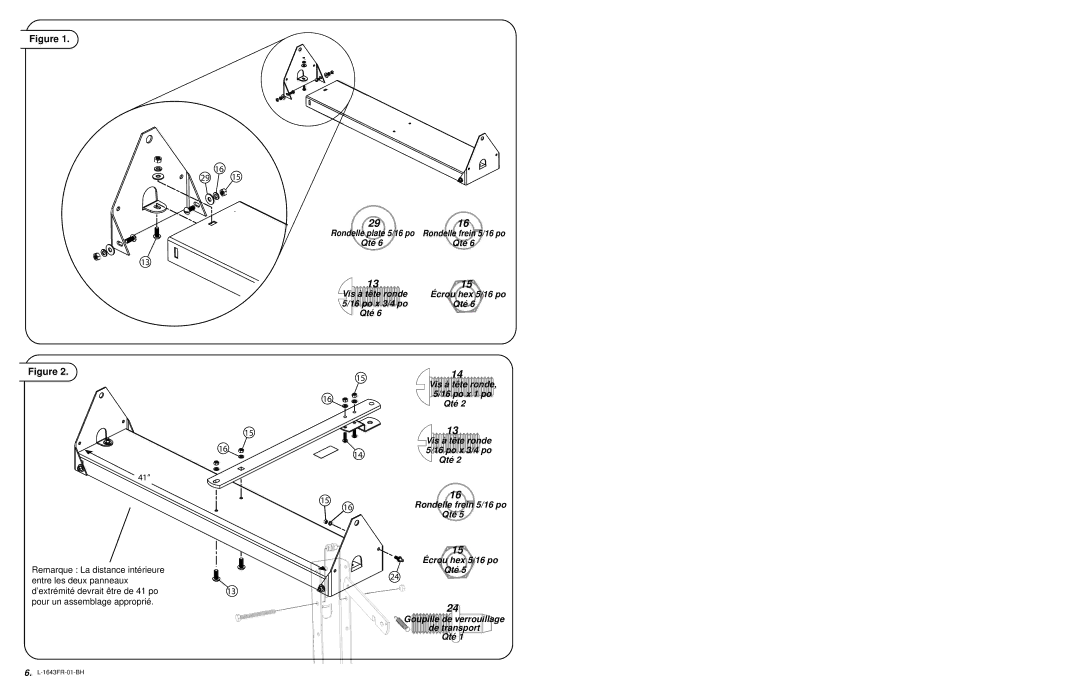 Brinly-Hardy SAT-400 BH owner manual Rondelle plate 5/16 po Rondelle frein 5/16 po 