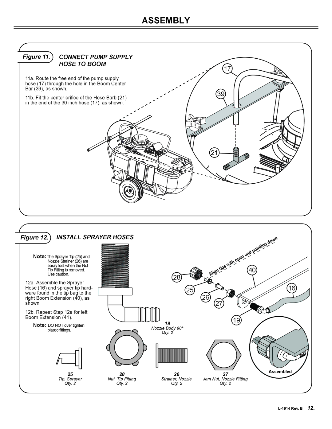 Brinly-Hardy ST-151BH, ST-251BH owner manual Connect Pump Supply Hose to Boom 