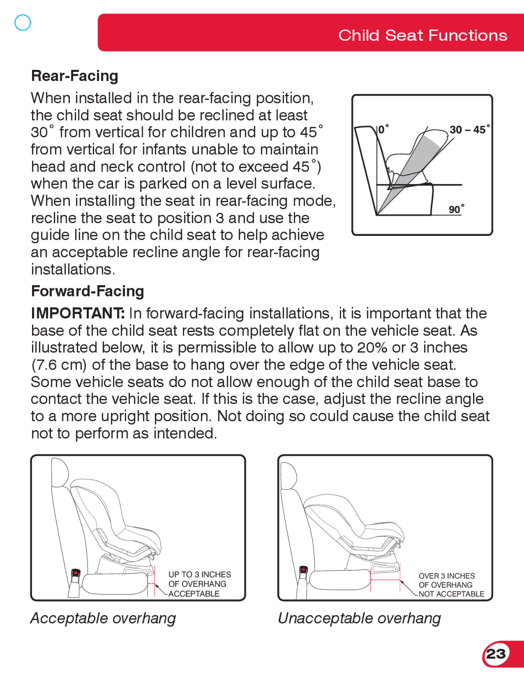 Britax 55 manual Rear-Facing, Forward-Facing 