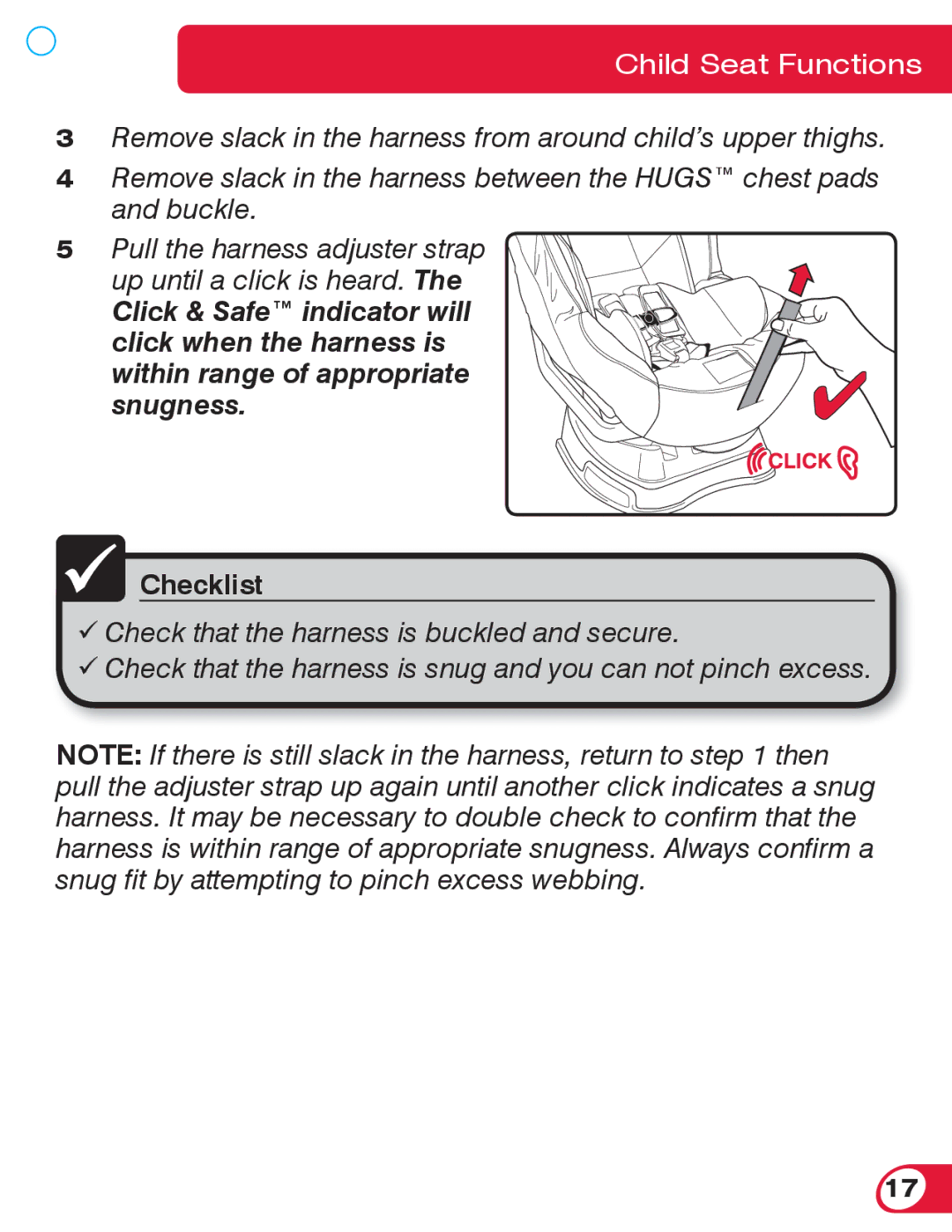 Britax 70 CS manual Checklist 