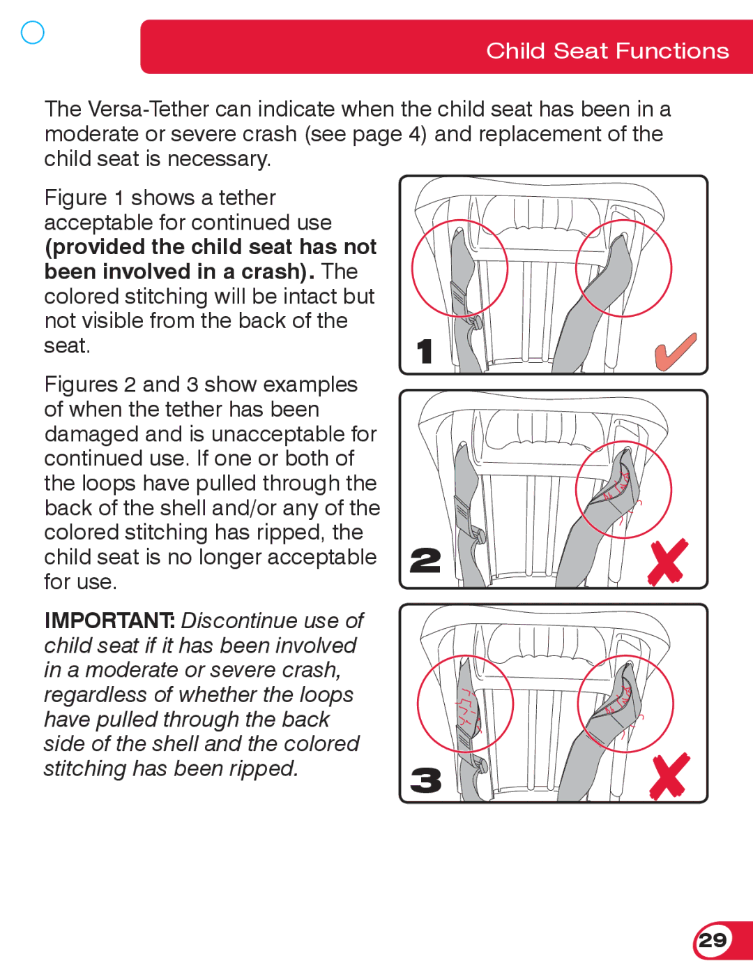 Britax 70 CS manual Shows a tether acceptable for use 