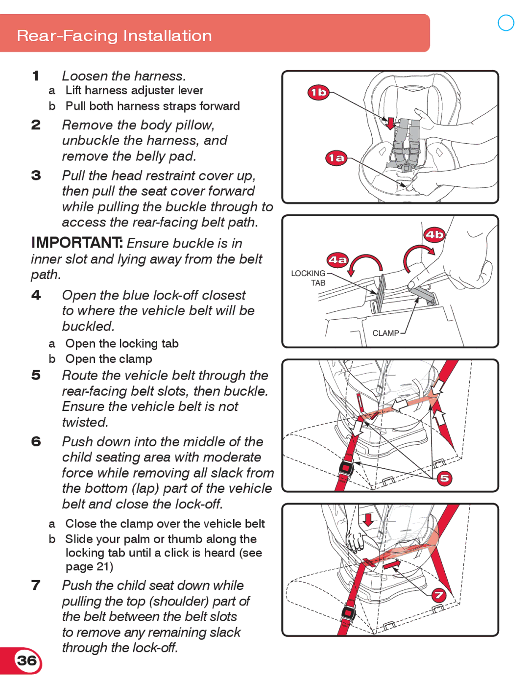 Britax 70 CS manual Loosen the harness 