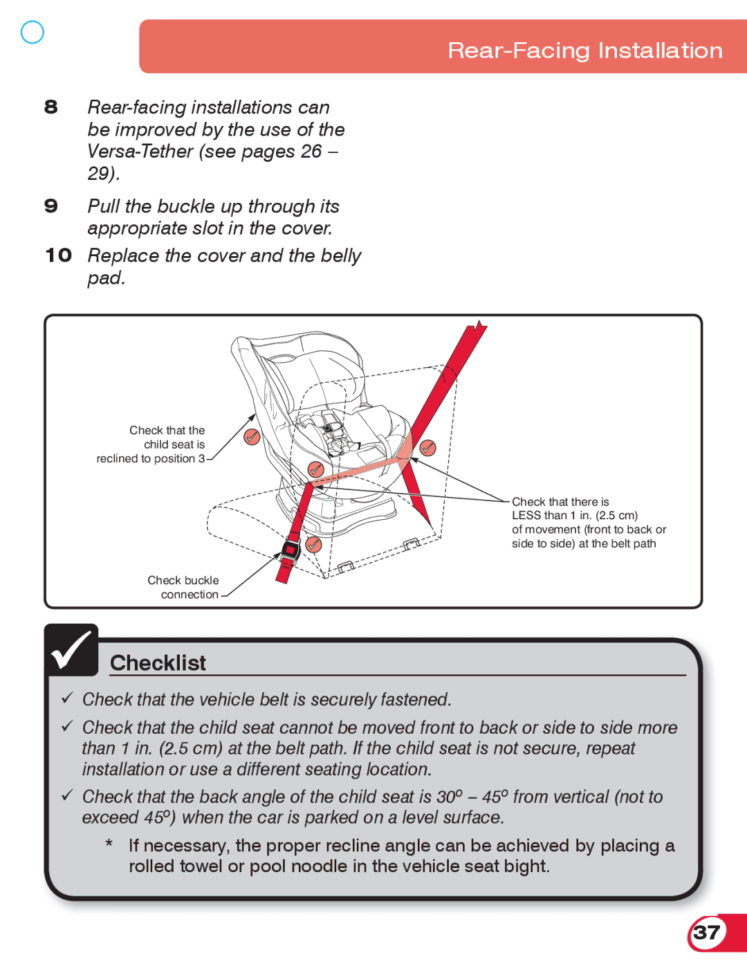 Britax 70 CS manual Replace the cover and the belly pad 