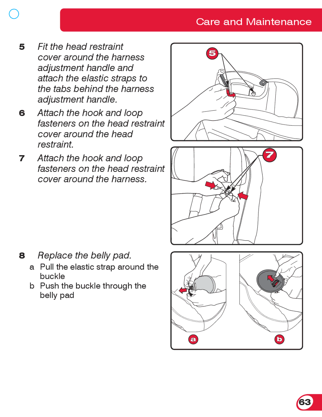 Britax 70 CS manual Replace the belly pad 