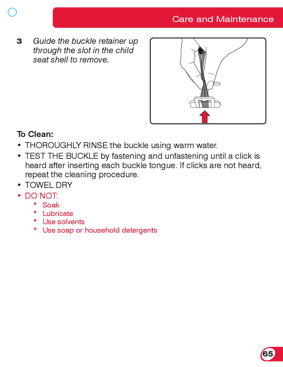 Britax 70 CS manual To Clean 