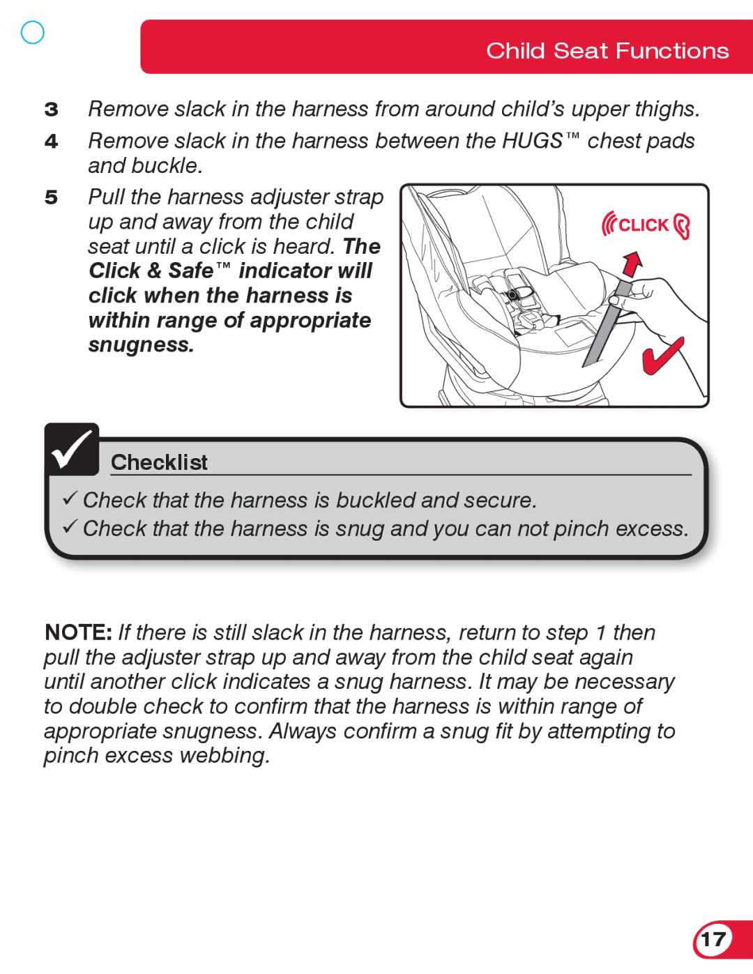 Britax 70 CS manual Checklist 