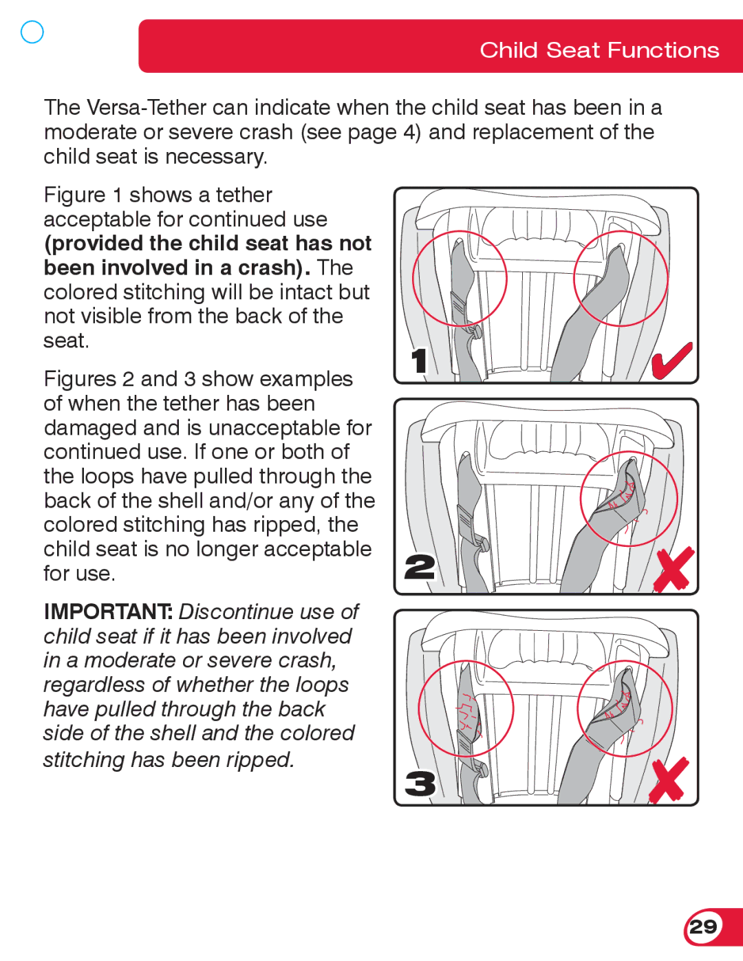 Britax 70 CS manual Shows a tether acceptable for use 