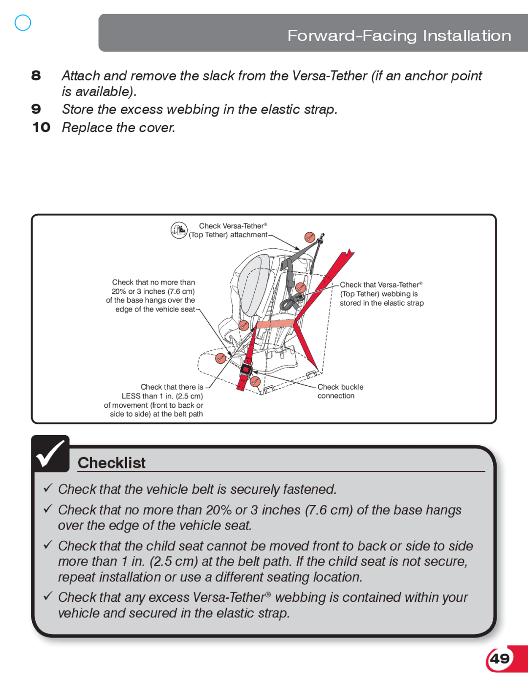 Britax 70 CS manual Side to side at the belt path 