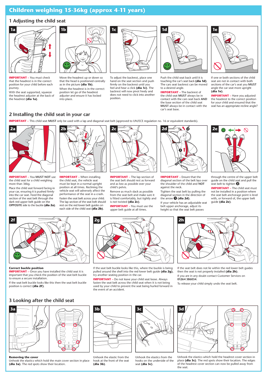 Britax BB0-651 manual Adjusting the child seat, Installing the child seat in your car, Looking after the child seat 