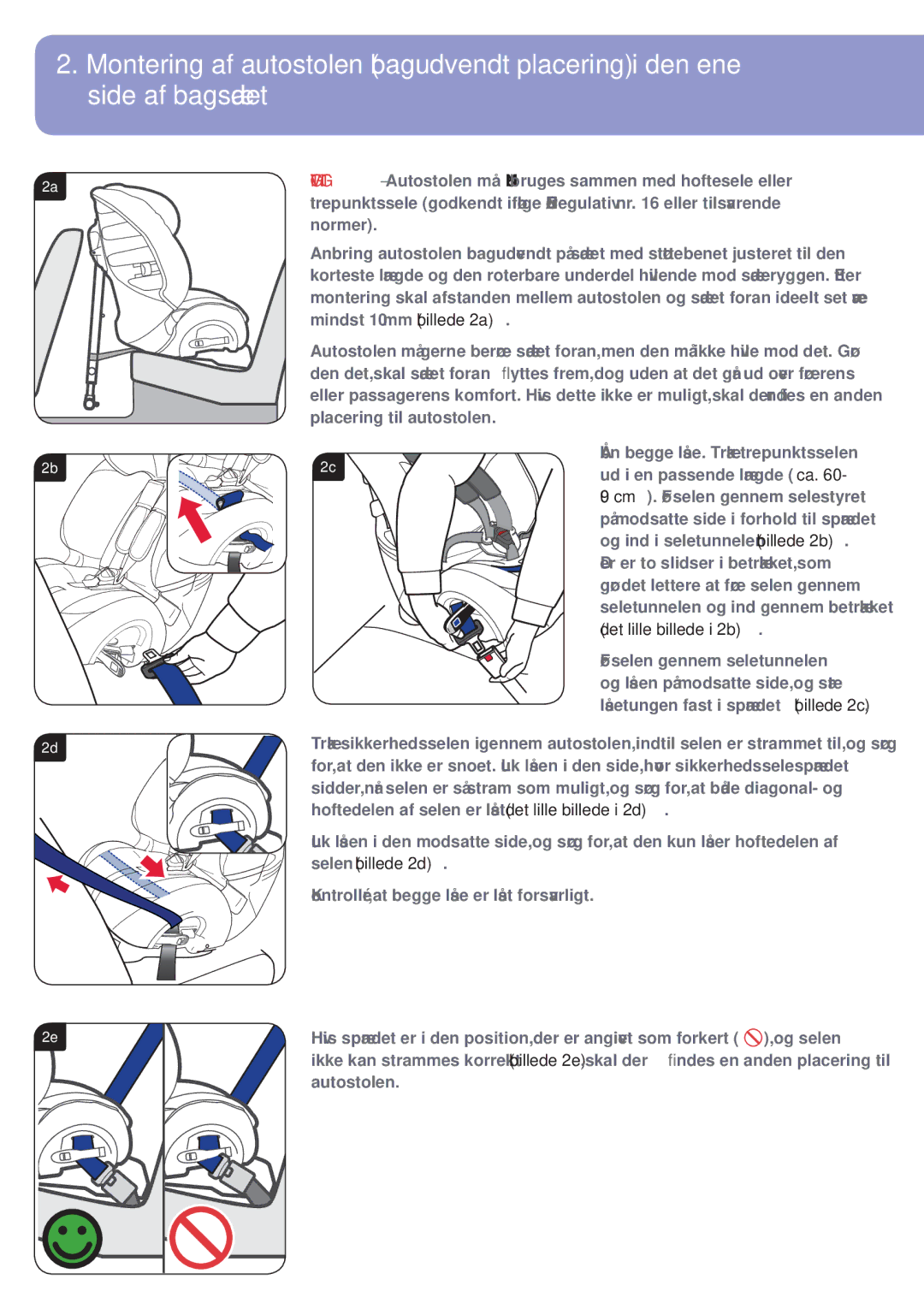 Britax BB0-702-00 manual Det lille billede i 2b 