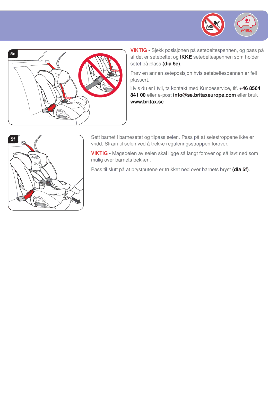 Britax BB0-702-00 manual 18kg 