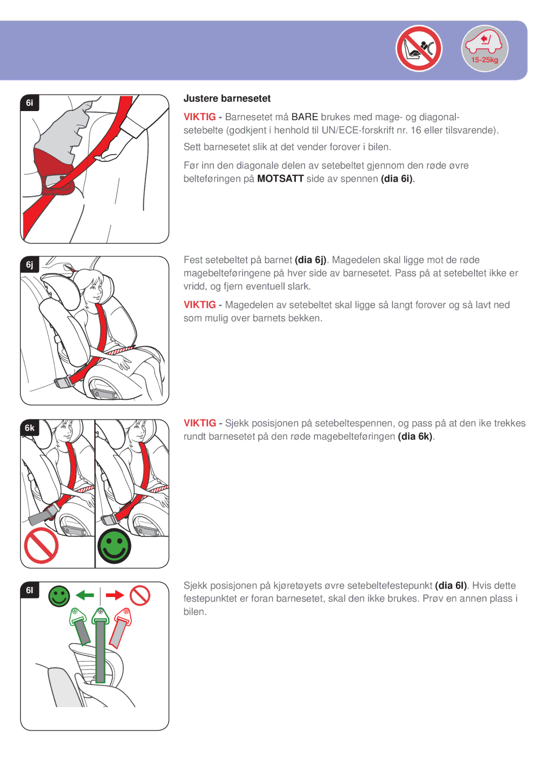 Britax BB0-702-00 manual 15-25kg 