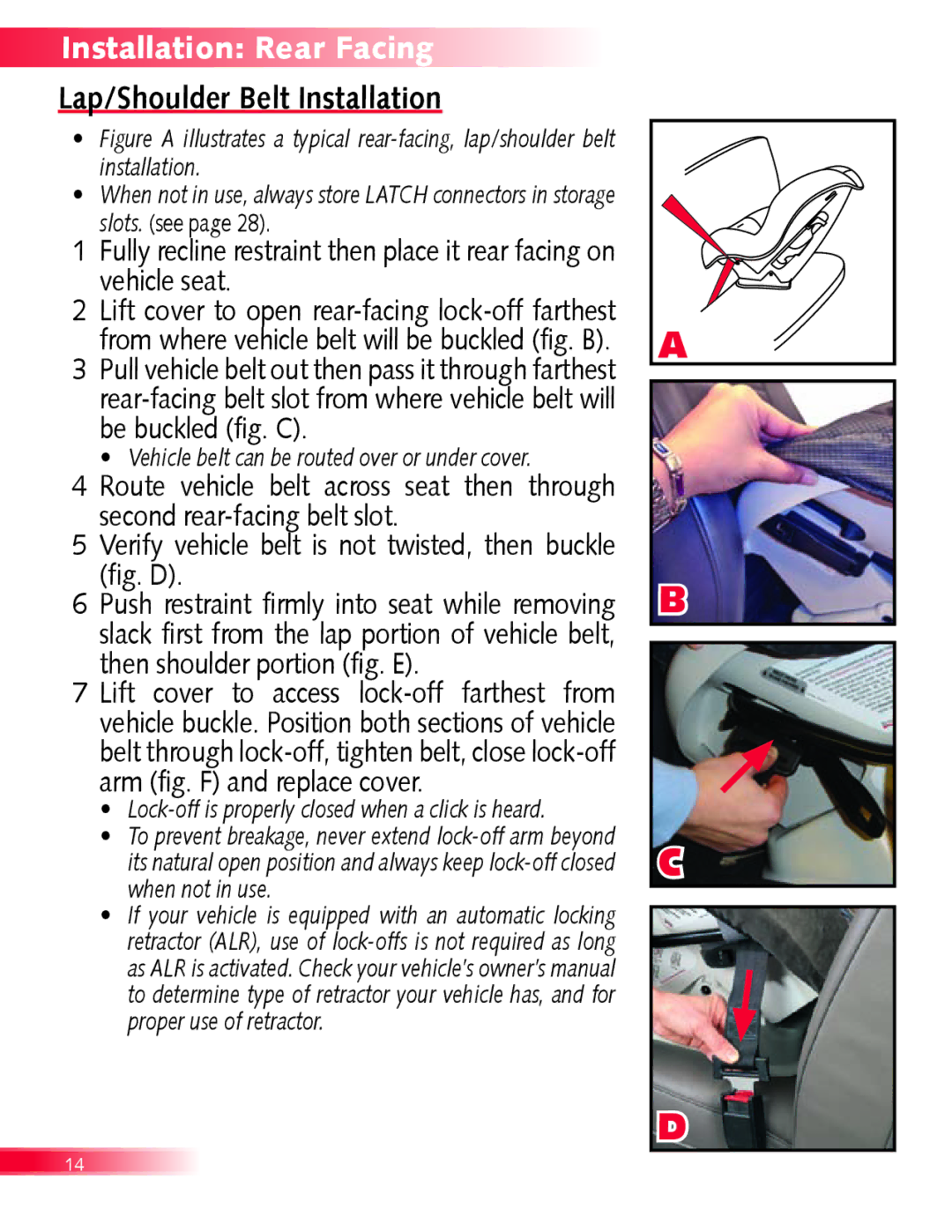 Britax Boulevard manual Lap/Shoulder Belt Installation 