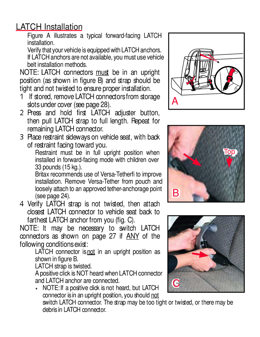 Britax Boulevard manual Installation Forward Facing 