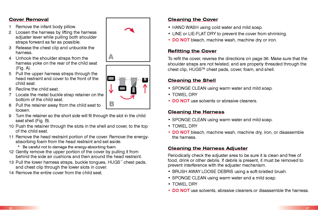 Britax CS manual Care and Maintenance 