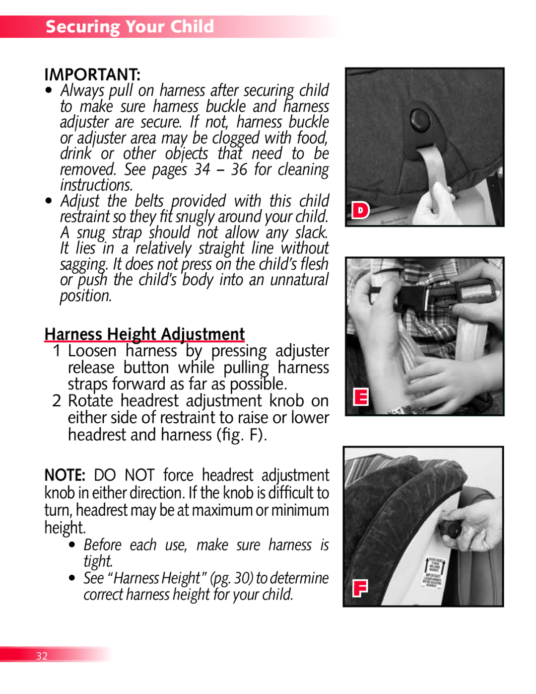 Britax Diplomat manual Harness Height Adjustment 