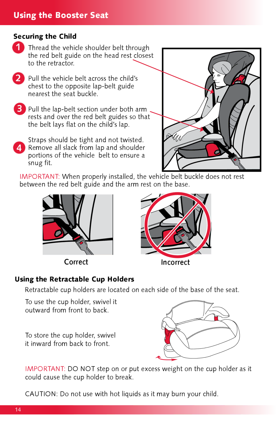 Britax Monarch manual CorrectIncorrect 