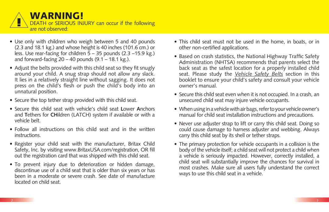 Britax Roundabout manual 