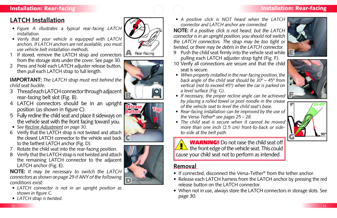 Britax Roundabout manual Latch Installation, Removal 