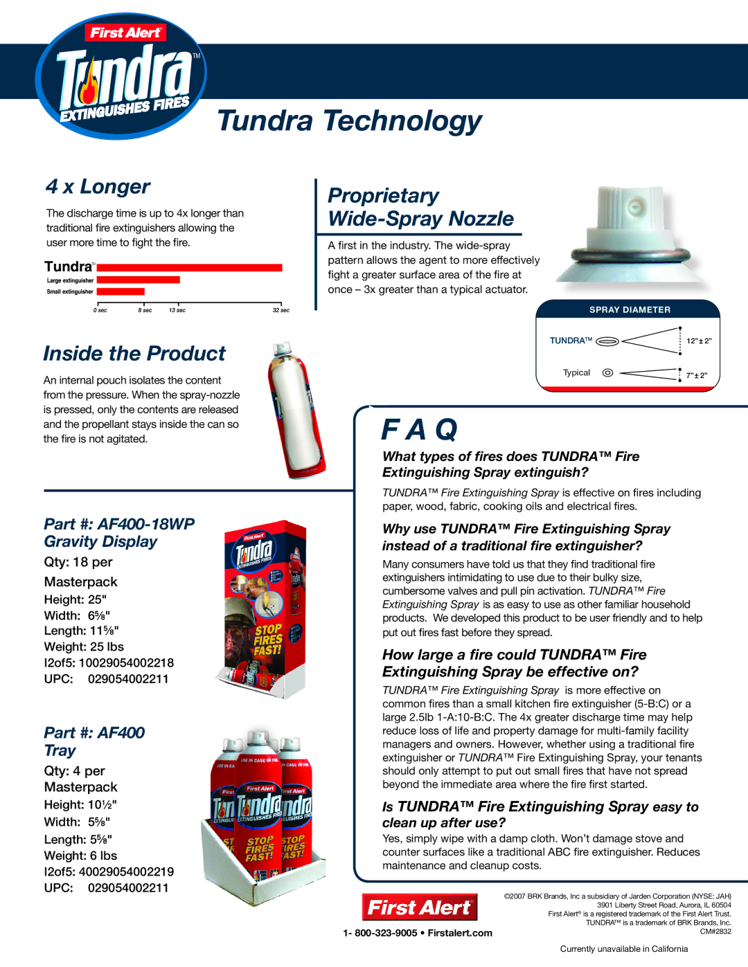 BRK electronic AF400 manual Longer, Proprietary Wide-Spray Nozzle, Inside the Product 