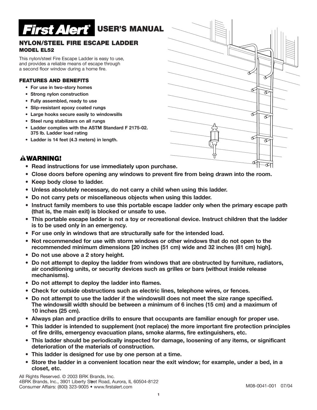 BRK electronic EL52 user manual USER’S Manual 