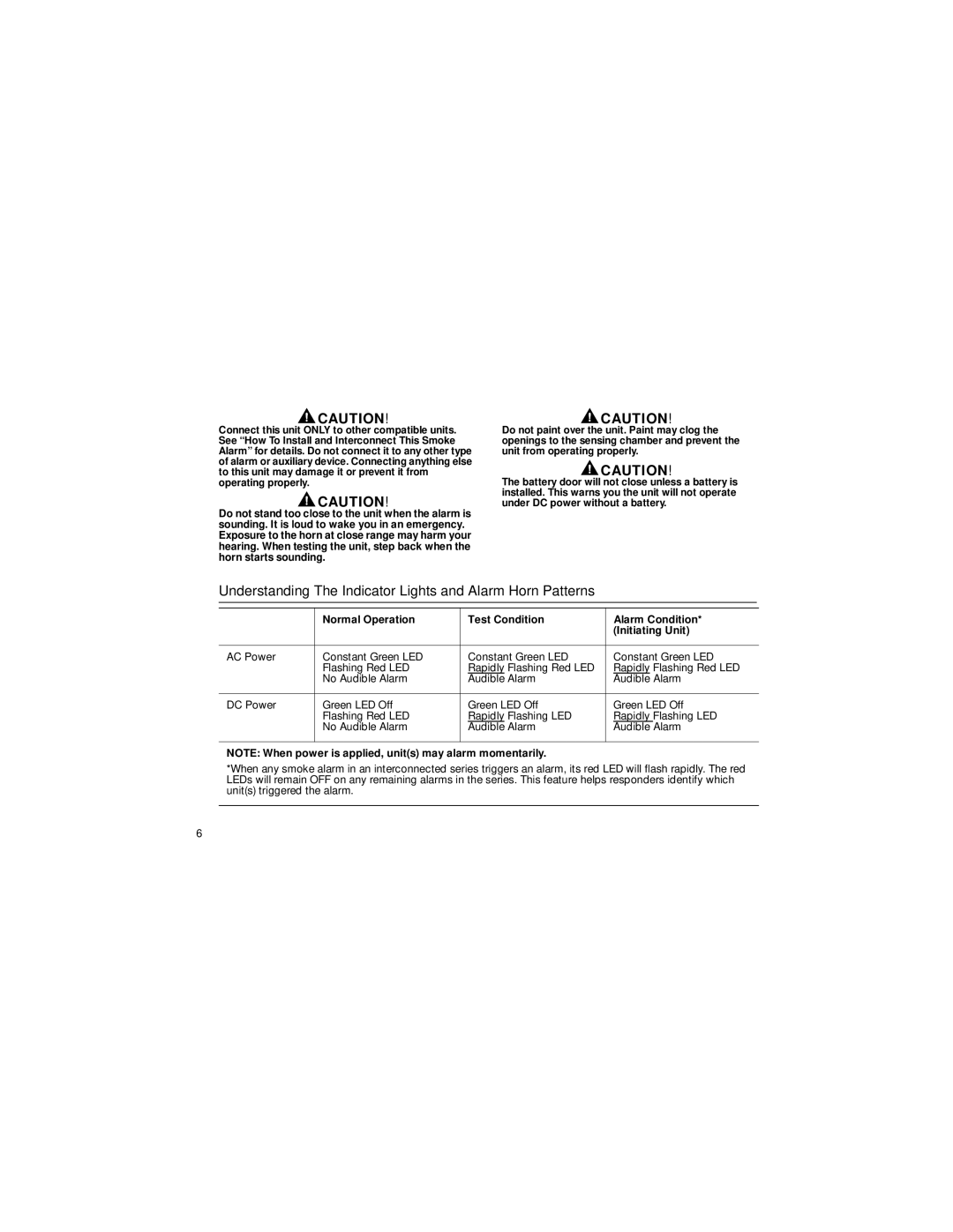 BRK electronic M06-2016-007, 4120B user manual Understanding The Indicator Lights and Alarm Horn Patterns 