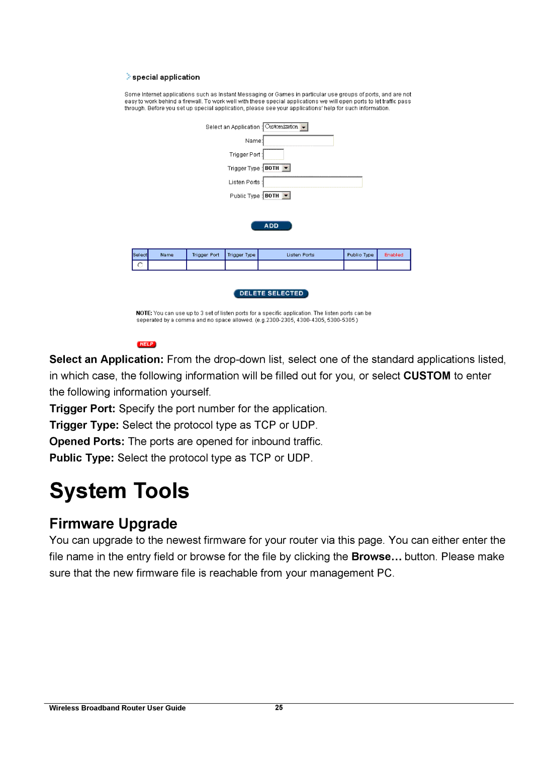 Broadband Products xDSL/Cable manual System Tools, Firmware Upgrade 