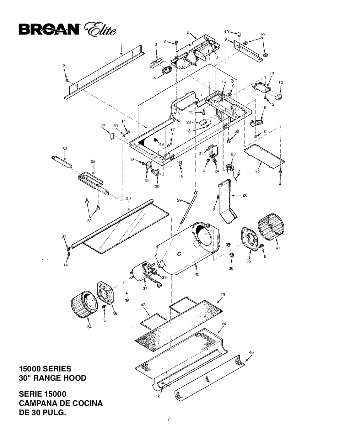 Broan 153004 warranty 