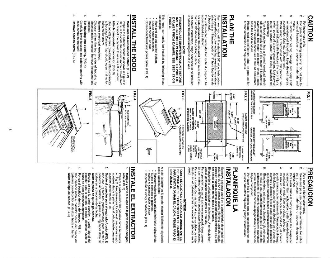 Broan 153604, 153623 manual 