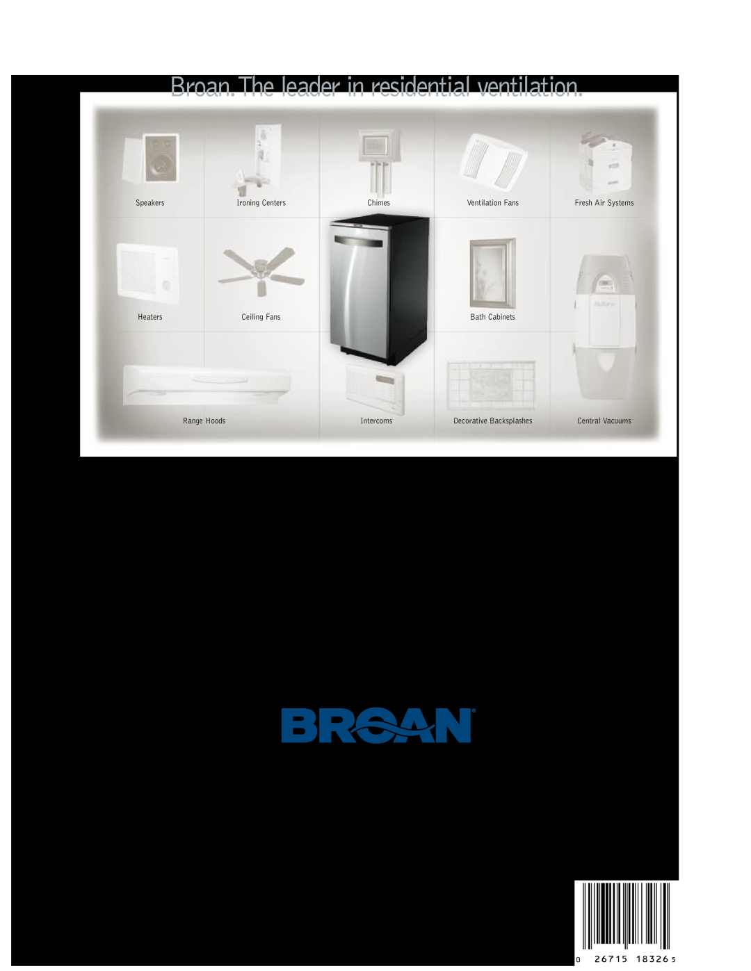 Broan 15XEWT manual Broan.The leader in residential ventilation 